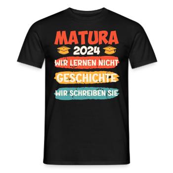 Histoire de Matura 2024 Nous vous écrivons Maturant - T-shirt homme - noir - Devant - AI Model Male 178 light (178cm)