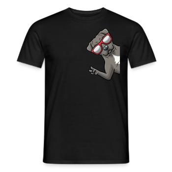 Staffordshire Bull Terrier Dog with Sunglasses - Men's T-Shirt - black - Front - AI Model Male 178 light (178cm)