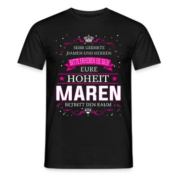 Votre Altesse Maren entre dans la pièce - T-shirt homme - noir - Devant - AI Model Male 178 light (178cm)