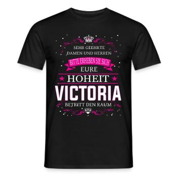 Son Altesse Victoria entre dans la pièce - T-shirt homme - noir - Devant - AI Model Male 178 light (178cm)