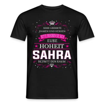 Eure Hoheit Sahra betritt den Raum - Männer T-Shirt - Schwarz - Vorne - AI Model Male 178 light (178cm)