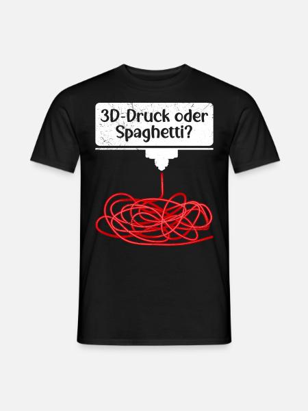 L’impression 3D ou l’impression 3D spaghetti échouent - T-shirt homme - noir
