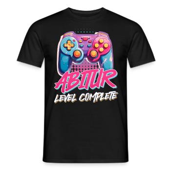 Diplômés du niveau Abitur 2024 Complete Gamer High School - T-shirt homme - noir - Devant - AI Model Male 178 light (178cm)