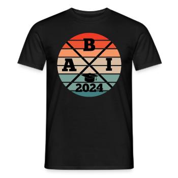 ABI 2024 Certificat de fin d’études secondaires Abitur Abitur - T-shirt homme - noir - Devant - AI Model Male 178 light (178cm)
