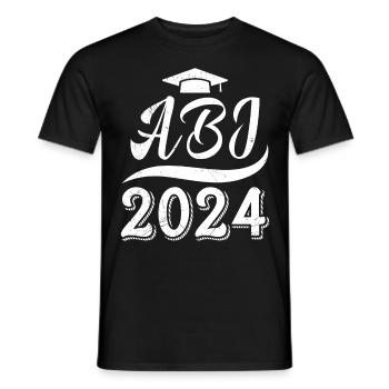 Abi 2024 Certificat de fin d’études secondaires de l’Abitur Diplômés du secondaire - T-shirt homme - noir - Devant - AI Model Male 178 light (178cm)