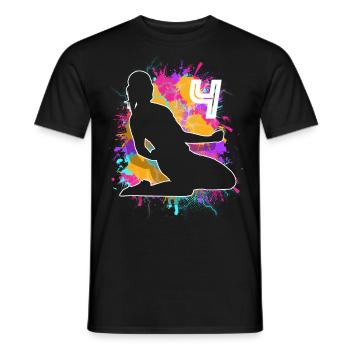 Soccer Woman Soccer 4th Birthday - Men's T-Shirt - black - Front - AI Model Male 178 light (178cm)