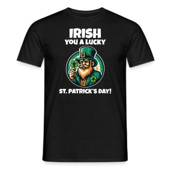 Get Lucky with Our Funny St. Patrick's Day - Men's T-Shirt - black - Front - AI Model Male 178 light (178cm)