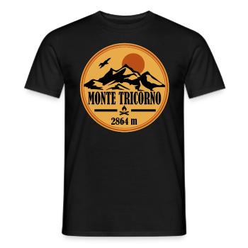 Monte Tricorno - Männer T-Shirt - Schwarz - Vorne - AI Model Male 178 light (178cm)