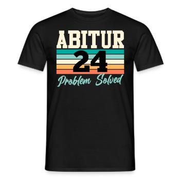 Abitur 2024 Problème Résolu Diplômés Du Secondaire Drôle - T-shirt homme - noir - Devant - AI Model Male 178 light (178cm)
