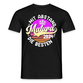 MATURA 2024 By far the best high school graduate - Men's T-Shirt - black - Front - AI Model Male 178 light (178cm)