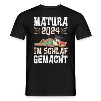 Matura 2024 Made in Sleep Maturiant Drôle - T-shirt homme - noir - Devant - AI Model Male 178 light (178cm)