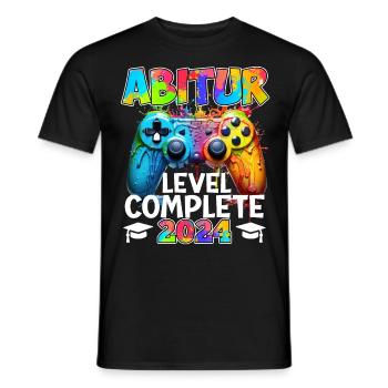 Diplômés du niveau Abitur 2024 Complete Gamer High School - T-shirt homme - noir - Devant - AI Model Male 178 light (178cm)