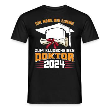Docteur 2024 Avoir le permis de smart-ass - T-shirt homme - noir - Devant - AI Model Male 178 light (178cm)