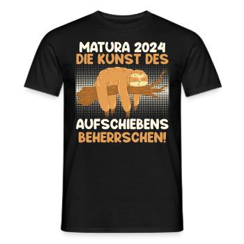 Matura 2024 Kunst des Aufschiebens Beherrschen - Männer T-Shirt - Schwarz - Vorne - AI Model Male 178 light (178cm)