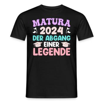 Matura 2024 The Departure of a Legend Girl - Men's T-Shirt - black - Front - AI Model Male 178 light (178cm)