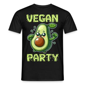 Fête végétalienne de l’avocat - T-shirt homme - noir - Devant - AI Model Male 178 light (178cm)