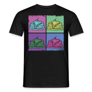 Pancake Lover Kids Retro Vintage - Männer T-Shirt - Schwarz - Vorne - AI Model Male 178 light (178cm)