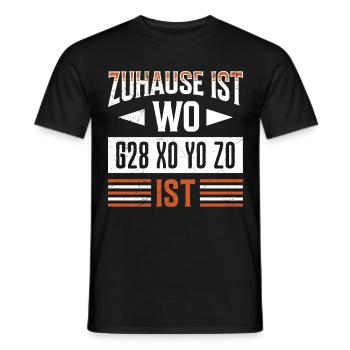 GCode Home est l'endroit où X0 Y0 20 est drôle - T-shirt homme - noir - Devant - AI Model Male 178 light (178cm)