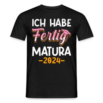 Matura 2024 J’ai fini fille drôle - T-shirt homme - noir - Devant - AI Model Male 178 light (178cm)