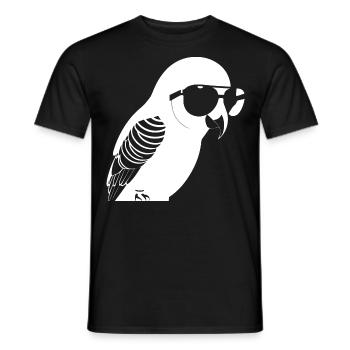 Lustiger Vogel mit Sonnenbrille Cool Bourke's Parak - Männer T-Shirt - Schwarz - Vorne - AI Model Male 178 light (178cm)