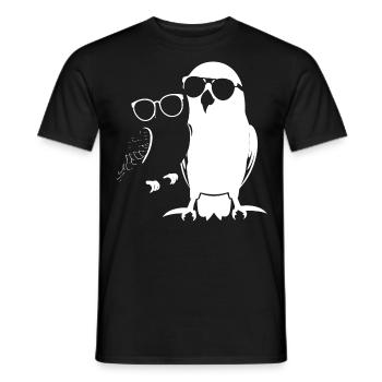 Lustiger Vogel mit Sonnenbrille Cool Bourke's Parak - Männer T-Shirt - Schwarz - Vorne - AI Model Male 178 light (178cm)