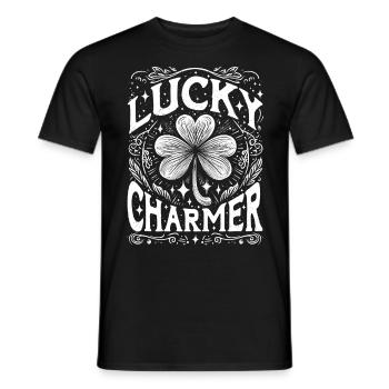 Lucky Charmer - Männer T-Shirt - Schwarz - Vorne - AI Model Male 178 light (178cm)