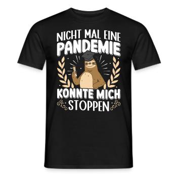 Master La pandémie n'a pas pu m'arrêter - T-shirt homme - noir - Devant - AI Model Male 178 light (178cm)
