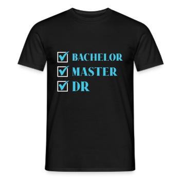 Baccalauréat Maître Dr. Doctorat Réussi - T-shirt homme - noir - Devant - AI Model Male 178 light (178cm)