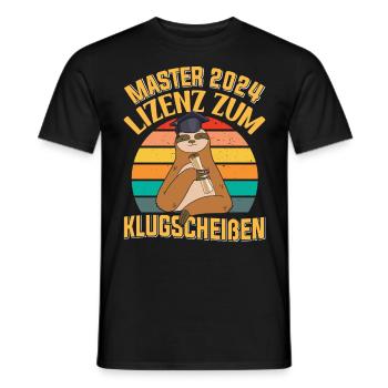 Master 2024 Licence pour Smartass Sloth - T-shirt homme - noir - Devant - AI Model Male 178 light (178cm)