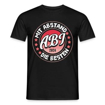 Abi 2024 Abitur Mit Abstand die Besten Lustiges - Männer T-Shirt - Schwarz - Vorne - AI Model Male 178 light (178cm)