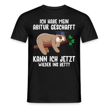 Drôle de diplômé du lycée ont réussi mes A-levels - T-shirt homme - noir - Devant - AI Model Male 178 light (178cm)