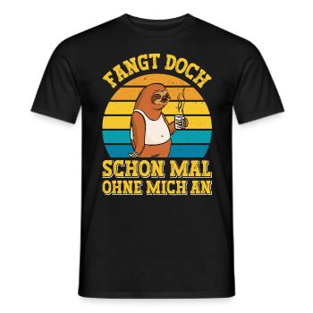 Mitarbeiter Faul Fangt Schon Mal Ohne Mich An - Männer T-Shirt - Schwarz - Vorne - AI Model Male 178 light (178cm)