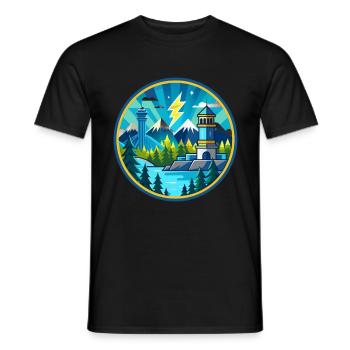 Thunder Bay - Men's T-Shirt - black - Front - AI Model Male 178 light (178cm)