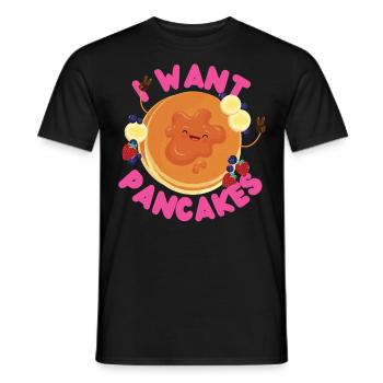 Amoureux des crêpes Les enfants je veux des crêpes - T-shirt homme - noir - Devant - AI Model Male 178 light (178cm)