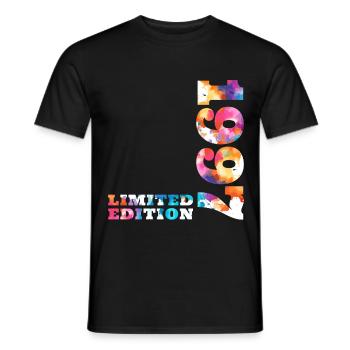 Colorful Birthday Limited Edition 1997 - Men's T-Shirt - black - Front - AI Model Male 178 light (178cm)