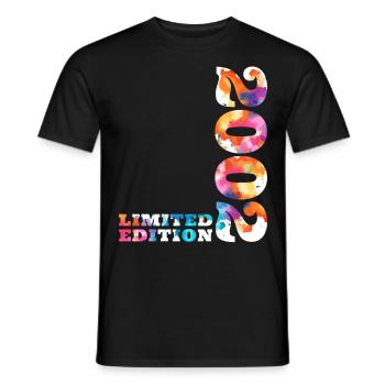 Colorful Birthday Limited Edition 2002 - Men's T-Shirt - black - Front - AI Model Male 178 light (178cm)