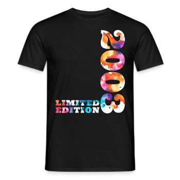 Colorful Birthday Limited Edition 2003 - Men's T-Shirt - black - Front - AI Model Male 178 light (178cm)