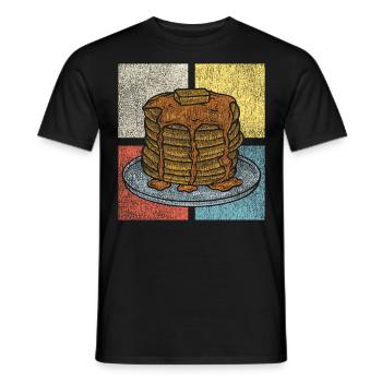 Pancake Lover Kids Retro Vintage - Männer T-Shirt - Schwarz - Vorne - AI Model Male 178 light (178cm)