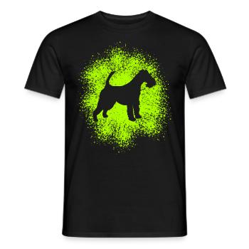 Drahthaar-Foxterrier für Hundeliebhaber - Männer T-Shirt - Schwarz - Vorne - AI Model Male 178 light (178cm)
