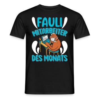 Mitarbeiter Fauli Mitarbeiter des Monats Faule - Männer T-Shirt - Schwarz - Vorne - AI Model Male 178 light (178cm)