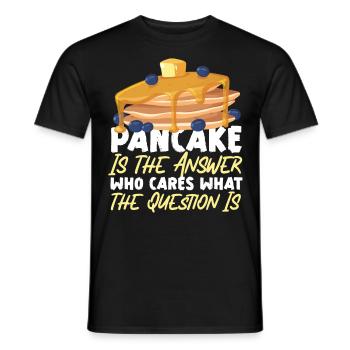Pancake Lover Kids Pancake Is The - Men's T-Shirt - black - Front - AI Model Male 178 light (178cm)