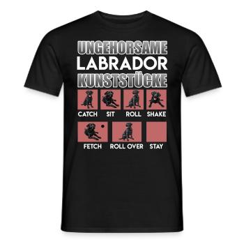 Labrador Besitzer UNGEHORSAME LABRADOR - Männer T-Shirt - Schwarz - Vorne - AI Model Male 178 light (178cm)