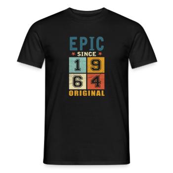 1964 Anniversaire épique depuis - T-shirt homme - noir - Devant - AI Model Male 178 light (178cm)