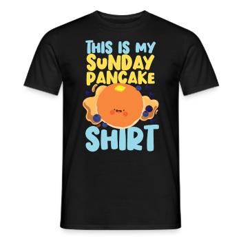Les enfants amateurs de crêpes c’est mon - T-shirt homme - noir - Devant - AI Model Male 178 light (178cm)