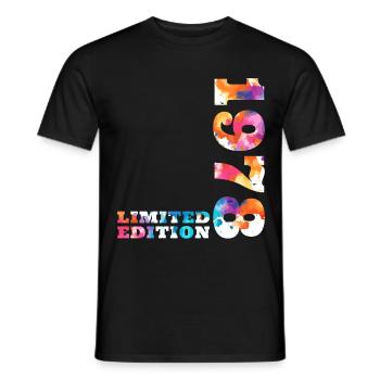 Colorful Birthday Limited Edition 1978 - Men's T-Shirt - black - Front - AI Model Male 178 light (178cm)