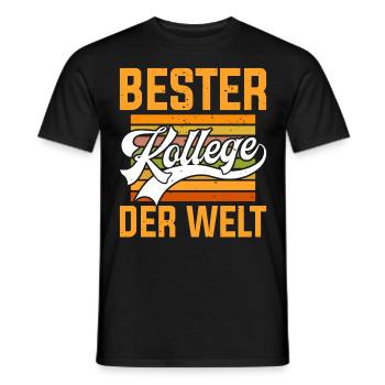 Bester Kollege der Welt Mitarbeiter Bürokollege - Männer T-Shirt - Schwarz - Vorne - AI Model Male 178 light (178cm)