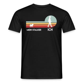 Französische Bulldogge Besitzer Mein Follower ICH - Männer T-Shirt - Schwarz - Vorne - AI Model Male 178 light (178cm)