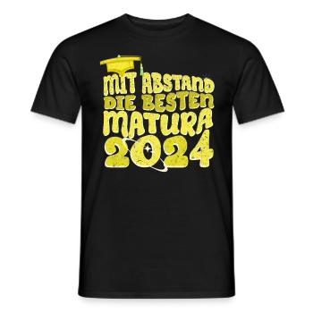 MATURA 2024 Mit Abstand die Besten Maturantin - Männer T-Shirt - Schwarz - Vorne - AI Model Male 178 light (178cm)