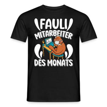 Mitarbeiter Fauli Mitarbeiter des Monats Faule - Männer T-Shirt - Schwarz - Vorne - AI Model Male 178 light (178cm)