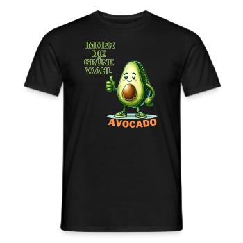 Avocado mit Daumen hoch und Spruch - Männer T-Shirt - Schwarz - Vorne - AI Model Male 178 light (178cm)